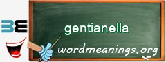 WordMeaning blackboard for gentianella